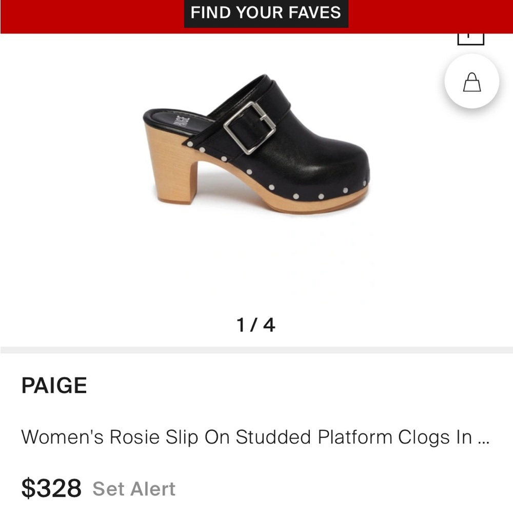 Brand Paige Size 6 Color Black Leather